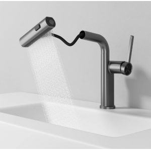 鼎菲枪灰色冷热水龙头